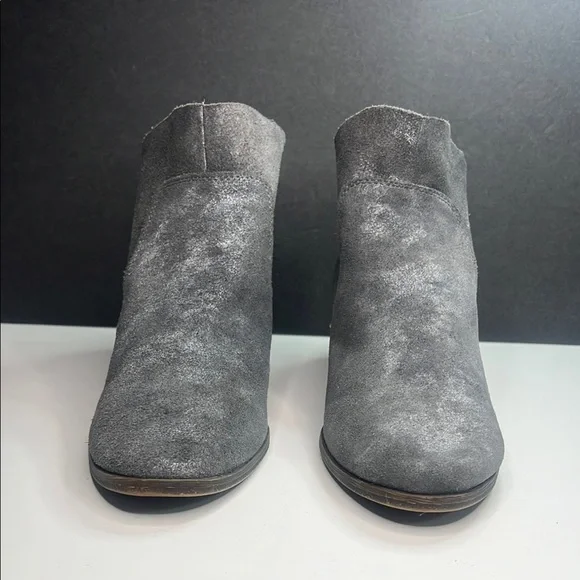 Lucky Brand - Grey Metallic Lahela Suede Booties Women's Size 7.5M - Picture 3 of 8